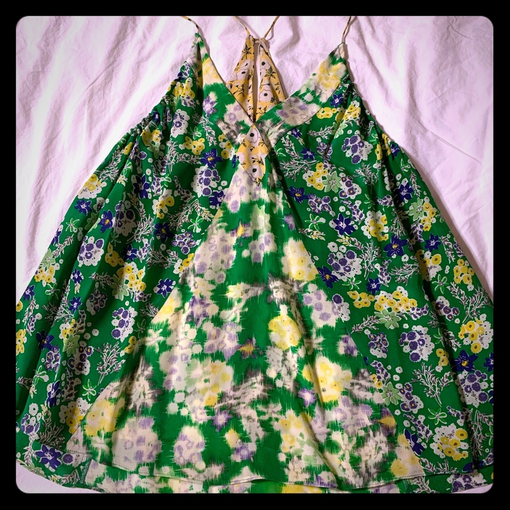 Rebecca Taylor green silk top